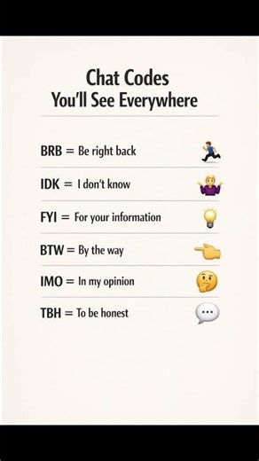 Chat Codes You’ll See Everywhere 🤔