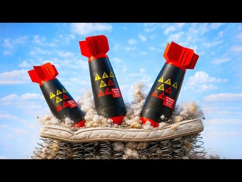 Garry's Mod Dropping Nuclear Bombs on a Spring Mattress BOOM!