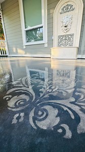 DIRECT COLORS | Concrete DIY on Instagram: "Looks like marble, but it’s concrete! Jie transformed her plain floor into a high-end masterpiece using Direct Colors’ Antiquing™ Stains and EasySeal™ Gloss. Gray tones, light veining, and a glossy finish—simple DIY steps made it happen. Transform your space with DirectColors.com! #DIYConcrete #MarbleLook #HomeTransformation #DirectColors"