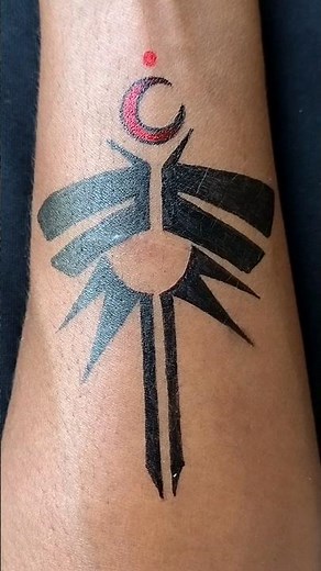 Unique Hand Tattoo Design using Gel Pen 🖊️ #shorts #tattoo #tattooideas #trending