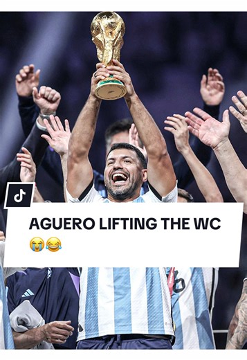 Aguero Celebrates Argentina's World Cup Victory