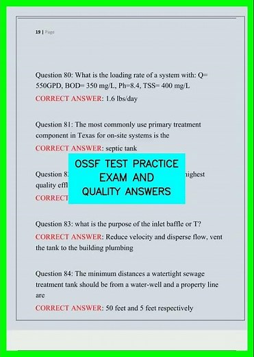 OSSF TEST PRACTICE EXAM AND QUALITY ANSWERS video