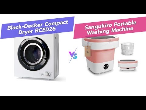 BLACK+DECKER BCED26 Compact Dryer vs Foldable Portable Washing Machine 🧺⚡ | Small Space Laundry