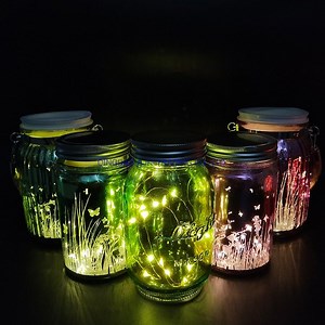 [Hot Item] LED String Fairy Star Firefly Mason Glass Jar Lights