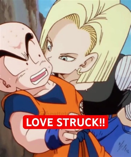 Krillin is head over heels for Android 18 #dbz #cellsaga #shorts