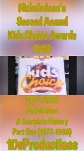 The Second Annual Kids Choice Awards in 1988! #nickelodeon #kidschoiceawards #kidschoice #1988