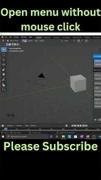 Open Menu items without mouse click #blender3d #blendertutorial #blendertips