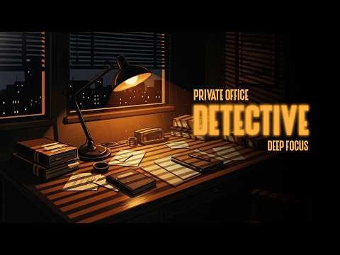 Private Detective Office 🕵️ Midnight Jazz Noir for Deep Focus