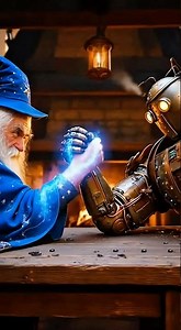 Wizard vs. Robot: His Arm Started SMOKING! 🔥