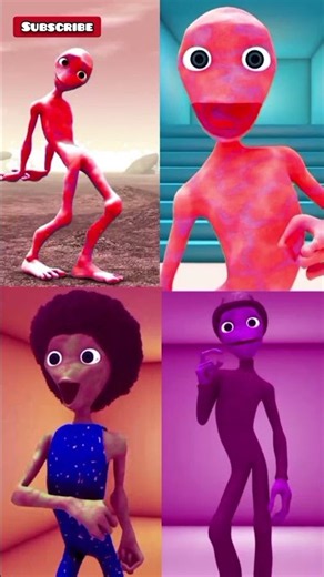 Colorful alien dance DAME TU COSITA Funny Speed ​​Challenge Green Alien Dance Frog dance