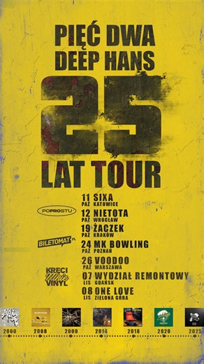 25 LAT TOUR 🌪 DEEP X HANS 🔥 Bilety już dostępne 🎫 https://www.biletomat.pl/bilety-na-trase-piec-dwa-deep-x-hans-25-lat-tour-1395/ | Hans 52 Dębiec
