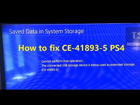 How to fix CE-41893-5 PS4 Cannot perform that operation