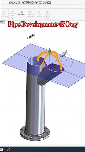 Solidworks Pipe Development| Bend Pipe Routing In Solidworks| #solidworks | #pipedesign | #shorts