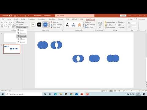 How to Create your own Shapes with Merge Shapes in Power Point - Office 365