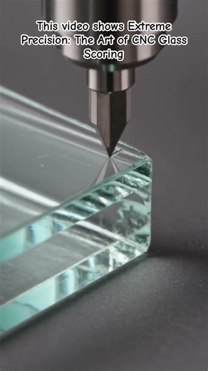 The Art of CNC Glass Scoring #GlassCutting #CNCMachining #OddlySatisfying #Engineering #GlassArt