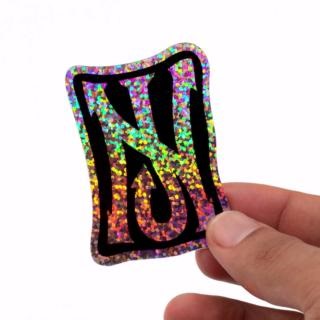 Shimmer and shine with our Glitter Holographic Stickers from Sticky Brand! This material adds a pop of glamour to any project. 🎨 https://thestickybrand.com/collections/custom-stickers/products/glitter-holographic #stickybrand #customstickers #stickercommunity #stickerdesigns #waterproof #holographic | The Sticky Brand