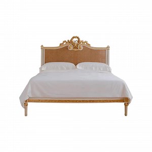 Hand Carved Rosace Bed, King Hand Carved in the Louis XVI Style Rattan Cane Bohemian Rococo Style Gold Leaf Bed Frame - Etsy