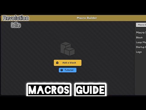How to set up the simplest macro in revolution idle| Revolution Idle Unity update