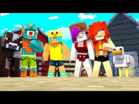 Building a Barn! Minecraft Summer Survival Adventure with the Crew!