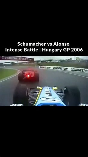 F1 Track Mode on Instagram: "🔥 SCHUMACHER vs ALONSO — HUNGARY 2006 🔥 Budapest turned into a battleground. Two champions. Two eras. One narrow, unforgiving track where mistakes are punished instantly. Alonso was flying, hunting Schumacher down with relentless pace, filling the Ferrari’s mirrors lap after lap. Every braking zone was an attack. Every corner exit a threat. Michael defended like a wall — placing the car perfectly, braking late, shutting doors before they even opened. Then the momen