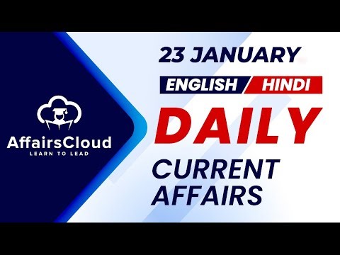 23 January Current Affairs 2026 | Daily Current Affairs | Current Affairs Today Eng and Hindi