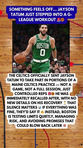 Something feels off… Jayson Tatum just stepped into a G-League workout 🚨🏀