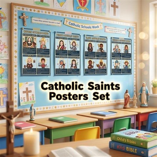 CCD Classroom Saint Posters Set, Female Saints for Catholic Classroom, Black Saints, Catholic Schools Week Decor, Religious Education Poster - Etsy