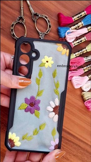 Embroidered Phone Case | Quick DIY Tutorial#diy #shortvideo