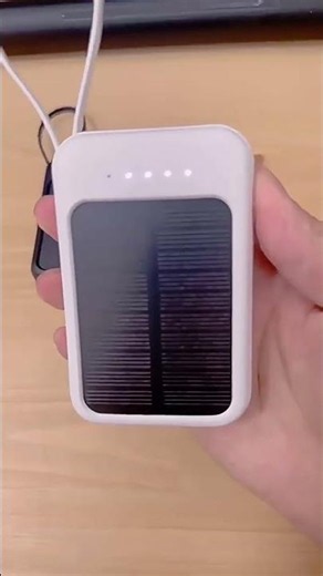 Solar-Powered Portable Charger, Built-in three Cables