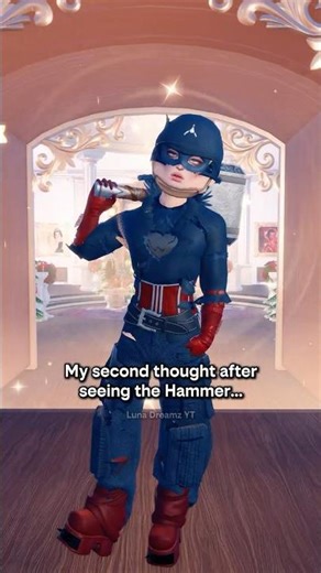 Cosplay with the HAMMER item💫Captain America in DTI #dresstoimpress #marvel #roblox #shorts