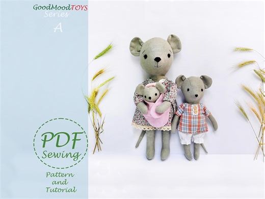 Mouse Doll Sewing Pattern: Clothes & Accessories (PDF Tutorial) - Etsy