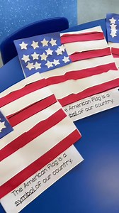 1.4K views · 24 reactions | Discover how we weave learning standards into art projects! Students honed their cutting skills while crafting American flags, turning art time into an educational journey. | Preschool Vibes | Facebook