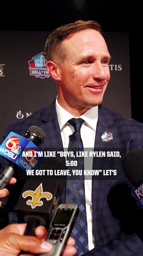 Drew Brees talks about how his wife and kids played a big part in surprising him with the Pro Football Hall of Fame news 😀 | New Orleans Saints