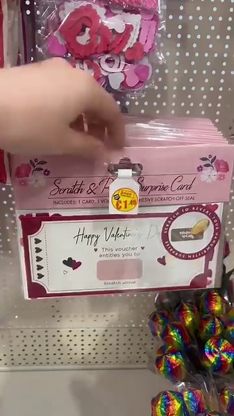 2.5K views · 15 reactions | Valentine’s scratch & reveal surprise card ONLY €1.49  Write your message & cover with scratch off sticker  | Mr Price | Facebook