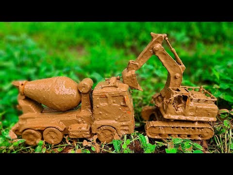 Cleaning cement mixer trucks, police cars, excavators, trains, racing cars, telolet buses, motocross