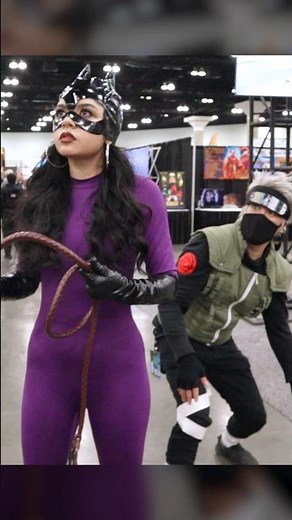 Kakashi vs Catwoman 😺 #kakashi #catwoman #cosplay