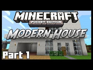 Minecraft Pocket Edition Tutorial - How To Build a Modern House - Part 1