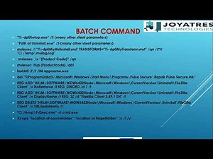 Batch scripting Training | Application Packaging Training | packaging job oriented Oriented Course