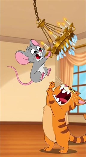 Angry Cat vs Smart Mouse 😂 | Funny Cartoon Fight | #Shorts