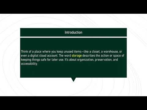 storage # Expand Your English Vocabulary