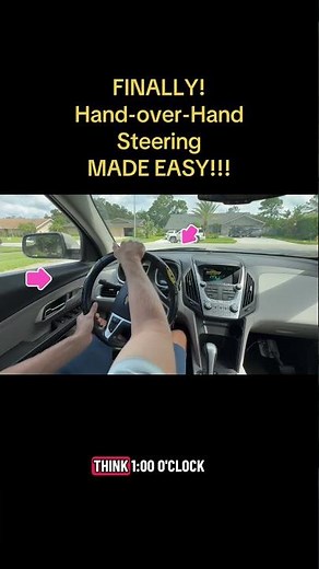 Hand over hand steering made easy. Learn more at www.diydrivingschool.com #onlinedrivingschool