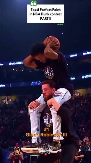 Top 5 Perfect Point in NBA Dunk Cintest💯🏀| PART II #shorts