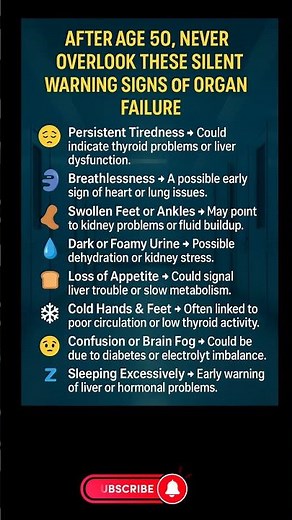 After 50, These Silent Symptoms Can Mean Organ Failure | Prime Wellness