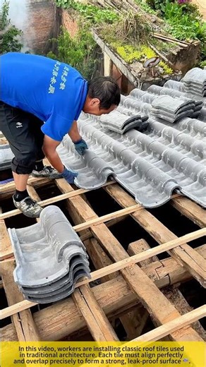 Precision Tiling! The Craft Behind Traditional Roof Installation.#craft #satisfying