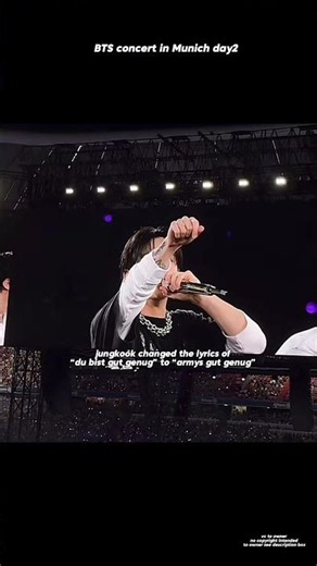 jungkook changed the lyrics of “du bist gut genug” to “armys gut genug” he’s so 😭