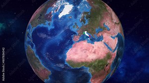 Italy: Embark on a virtual journey through Italy's iconic landmarks with a stunning 3D rendering of its flag