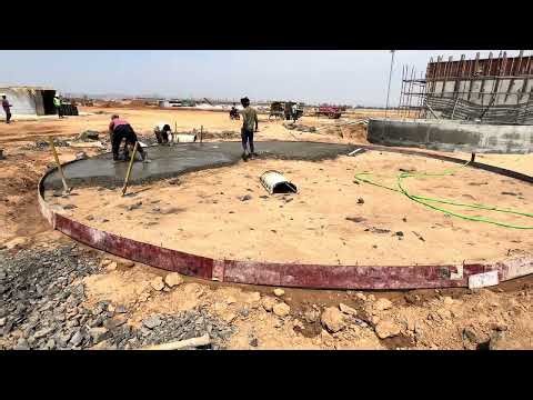 Gas holder tank PCC work is progress