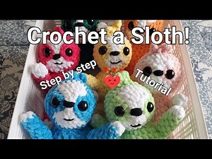Crochet a Sloth (Part 1) | Easy Amigurumi Arms & Legs Tutorial 🧶