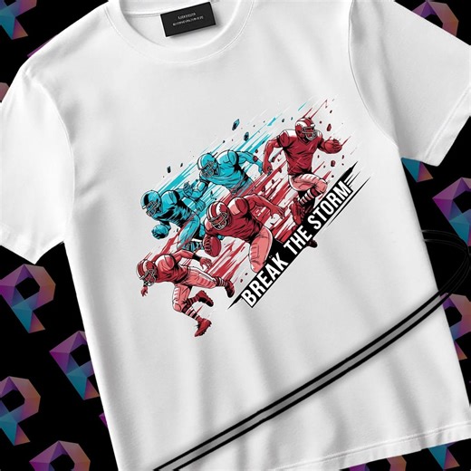 Break the Storm Soccer Art Print, Dynamic Football Illustration, Sports Wall Art - Etsy