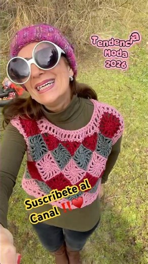 CHALECO “Esme” con granny’s crochet /súper fácil